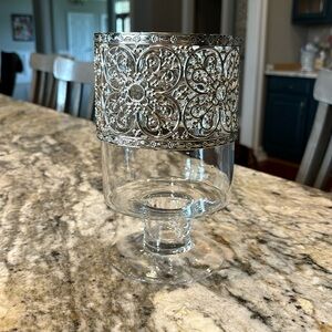 Elegant Silver Candle Holder